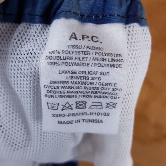 APC Mens Swimwear XXL Blue Stripe Swim Trunks Pockets BOBBY $215 - Picture 8 of 9